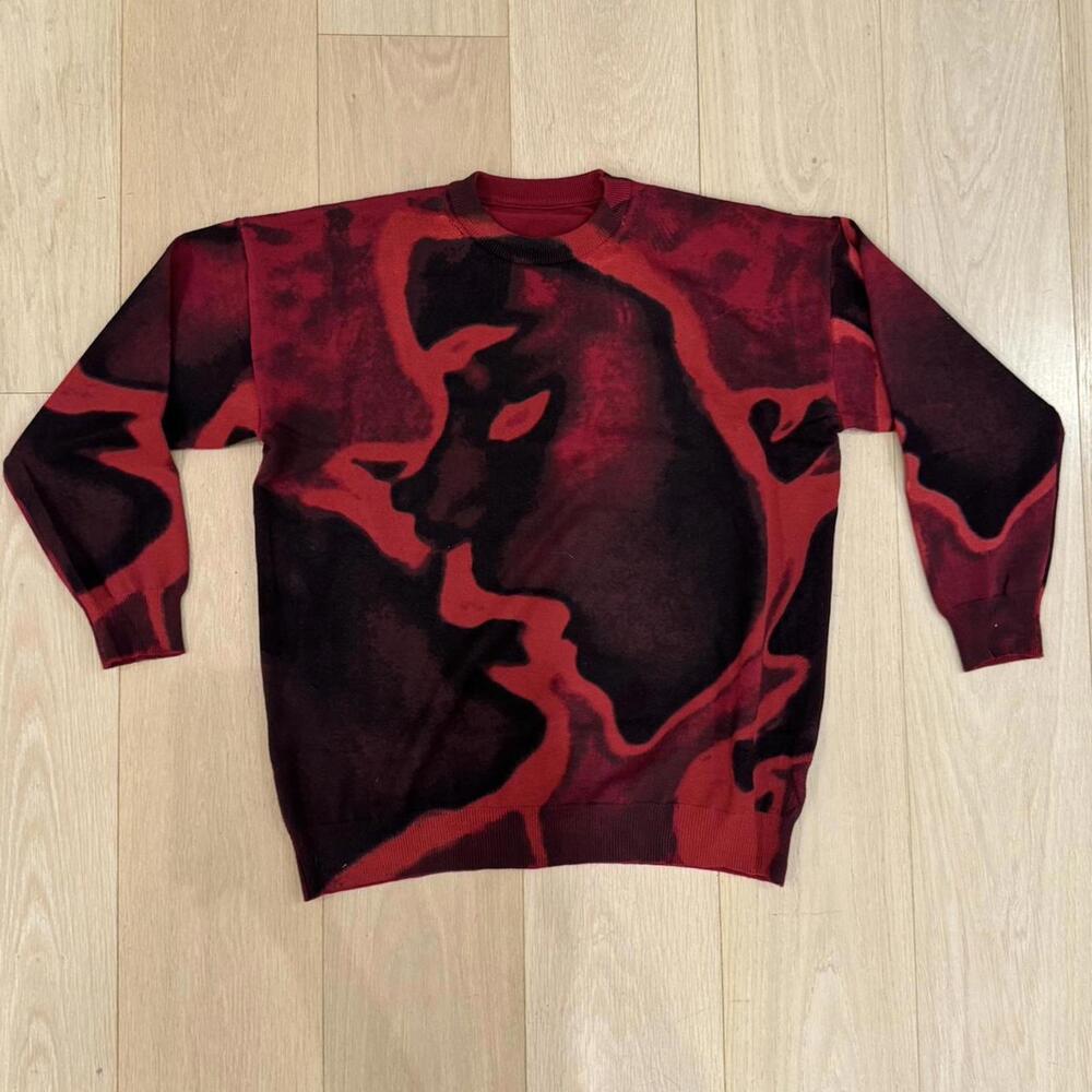 Red and black vintage 90s sweater
